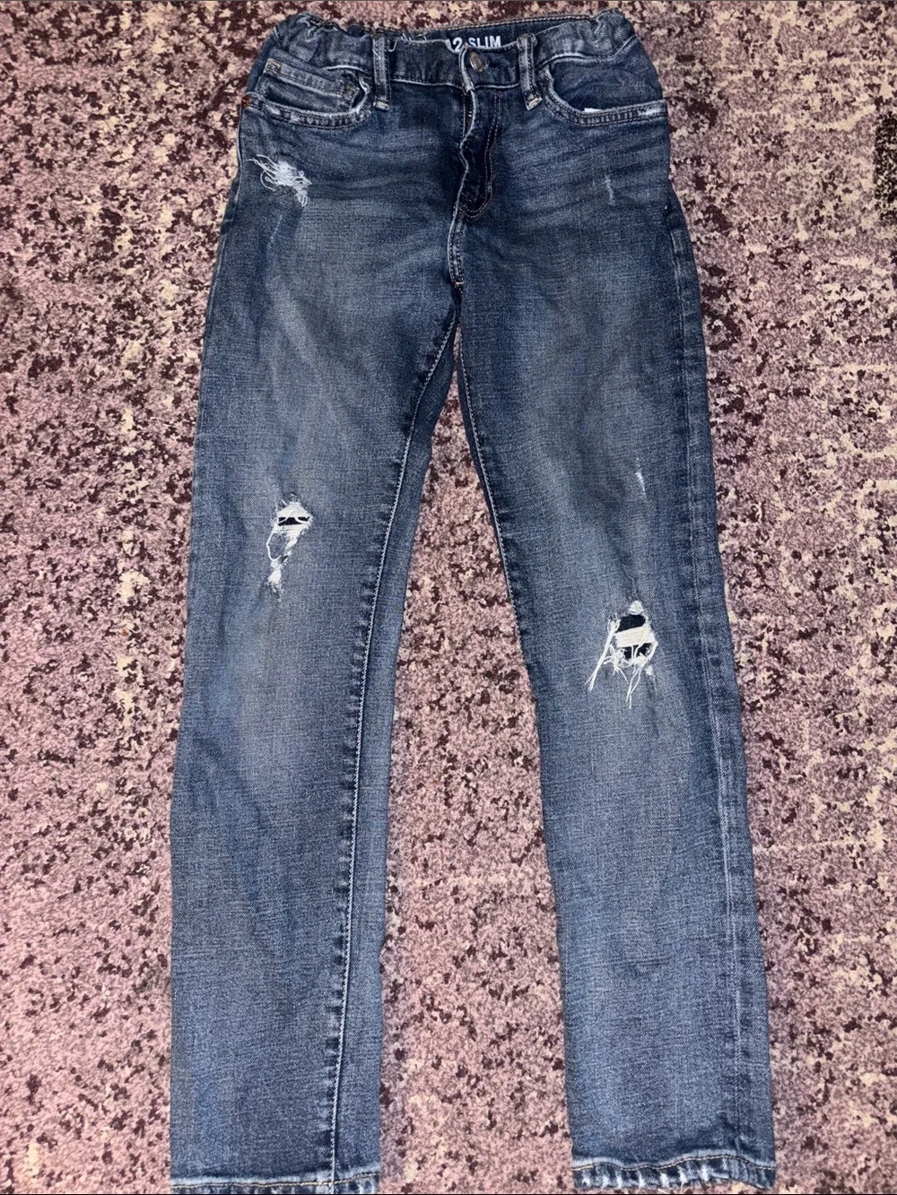 Slim Fit Distressed boys Jeans - Dark Blue